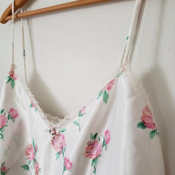Vintage Antique Rose Lingerie Sleep Set Tank & Shorts Various Sizes - Picture 5 of 10